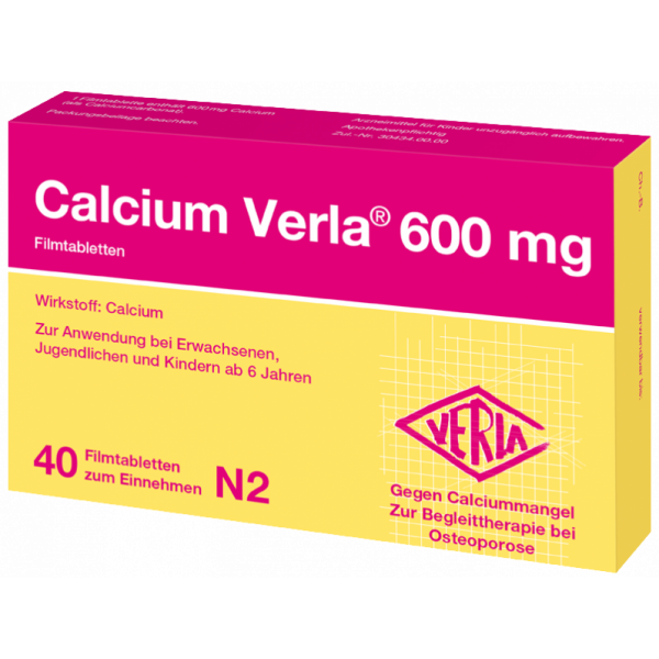 Abbildung für Calcium Verla® 600 mg