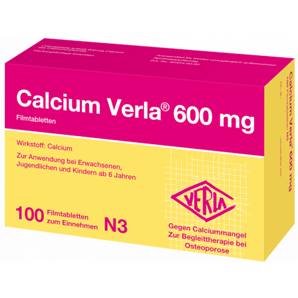 Abbildung für Calcium Verla® 600 mg