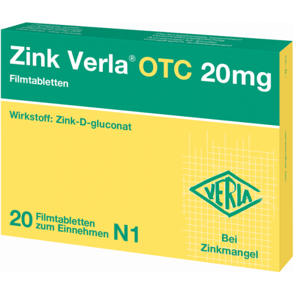 Abbildung für Zink Verla® OTC 20 mg