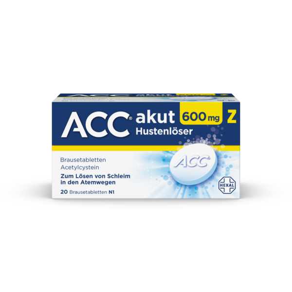 Abbildung für ACC akut 600 Z Hustenlöser Brausetabletten zum Lösen von Schleim in den Atemwegen Zitronengeschmack