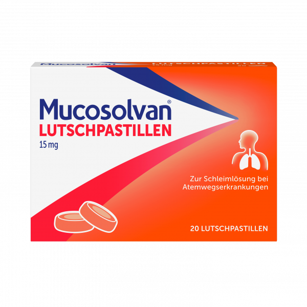 Abbildung für MUCOSOLVAN Lutschpastillen 15 mg zur Schleimlösung bei Atemwegserkrankungen