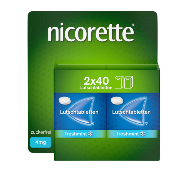 Abbildung für NICORETTE  4 mg Nikotinlutschtabletten für Raucher zum Aufhören, freshmint