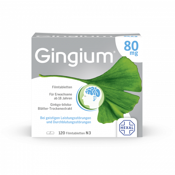Abbildung für GINGIUM 80 mg Filmtabletten