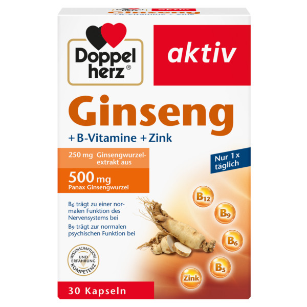 Abbildung für DOPPELHERZ Ginseng 250+B-Vitamine+Zink Kapseln