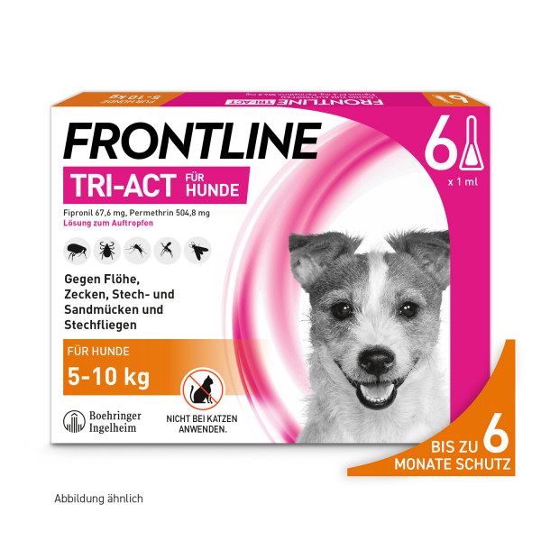 Abbildung für FRONTLINE TRI-ACT gegen Zecken, Flöhe und fliegende Insekten für Hunde S