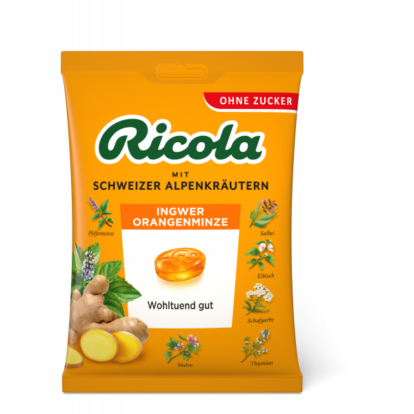 Abbildung für RICOLA o.Z.Beutel Ingwer Orangenminze Bonbons