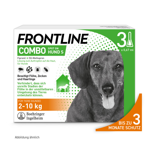 Abbildung für FRONTLINE COMBO gegen Zecken, Flöhe (Flöhe, Eier, Larven, Puppen) für Hunde S