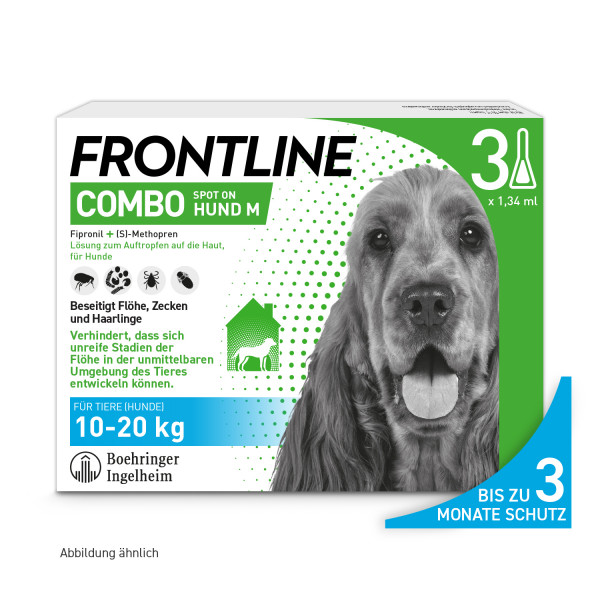 Abbildung für FRONTLINE COMBO gegen Zecken, Flöhe (Flöhe, Eier, Larven, Puppen) für Hunde M