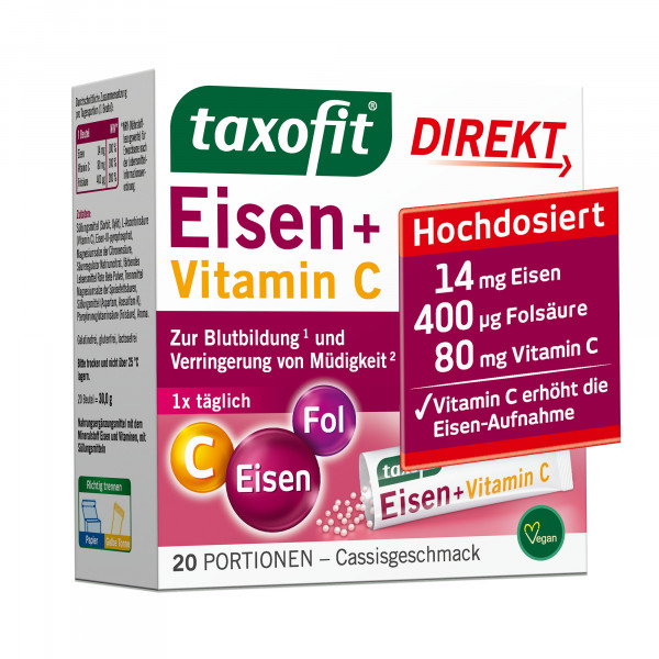 Abbildung für TAXOFIT Eisen + Folsäure + Vitamin C Direkt-Granulat