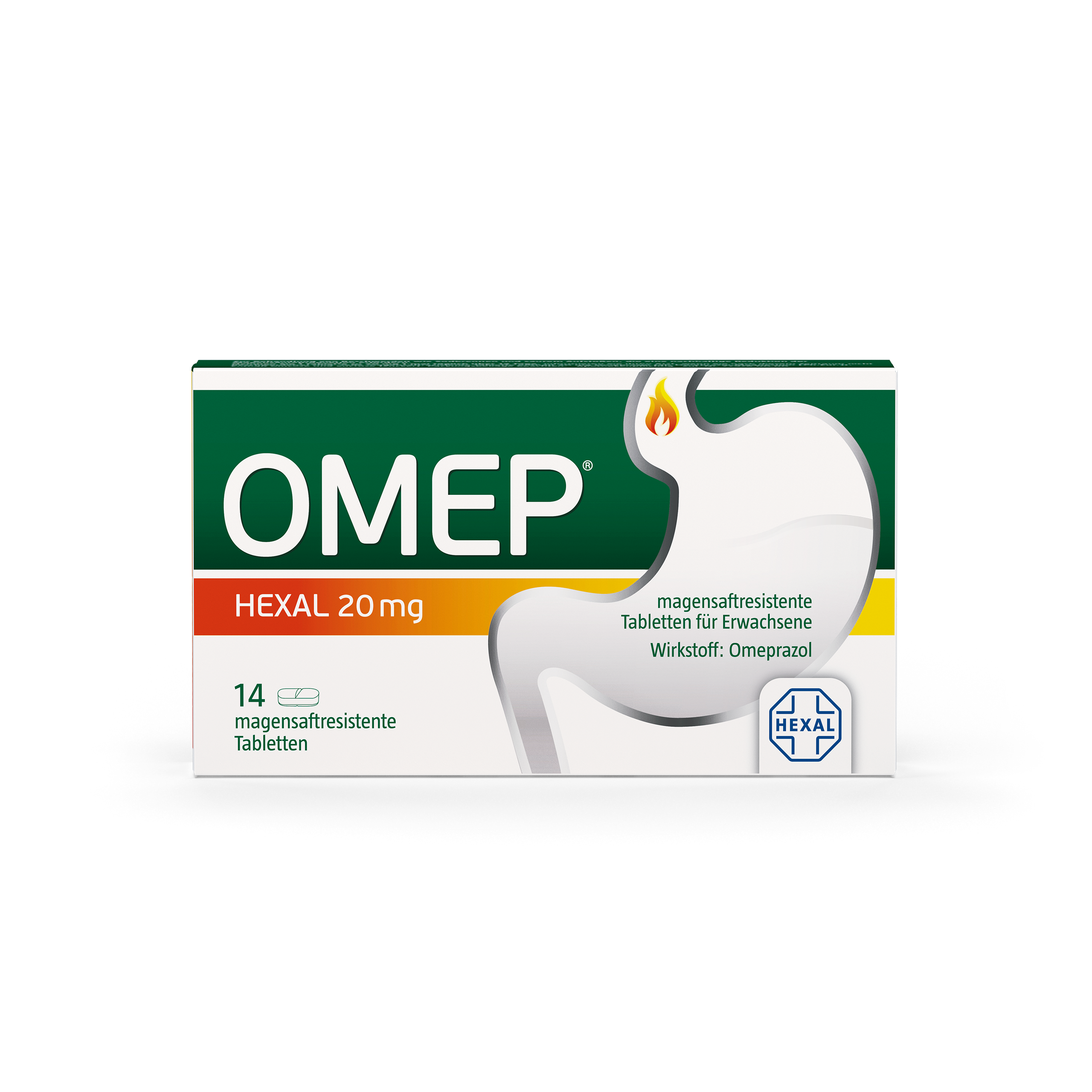 Abbildung für OMEP HEXAL 20 mg magensaftresistente Tabletten