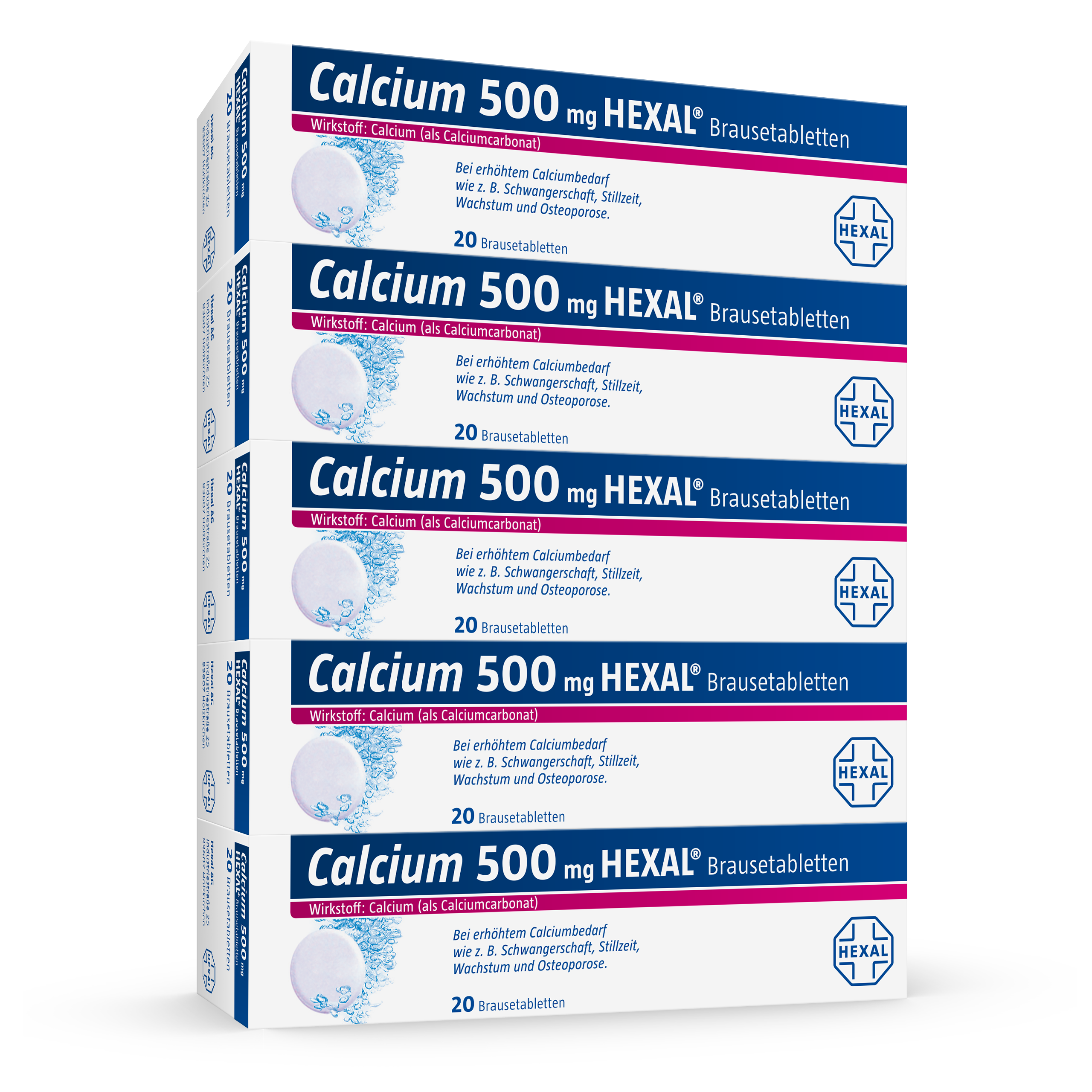 Abbildung für CALCIUM 500 HEXAL Brausetabletten