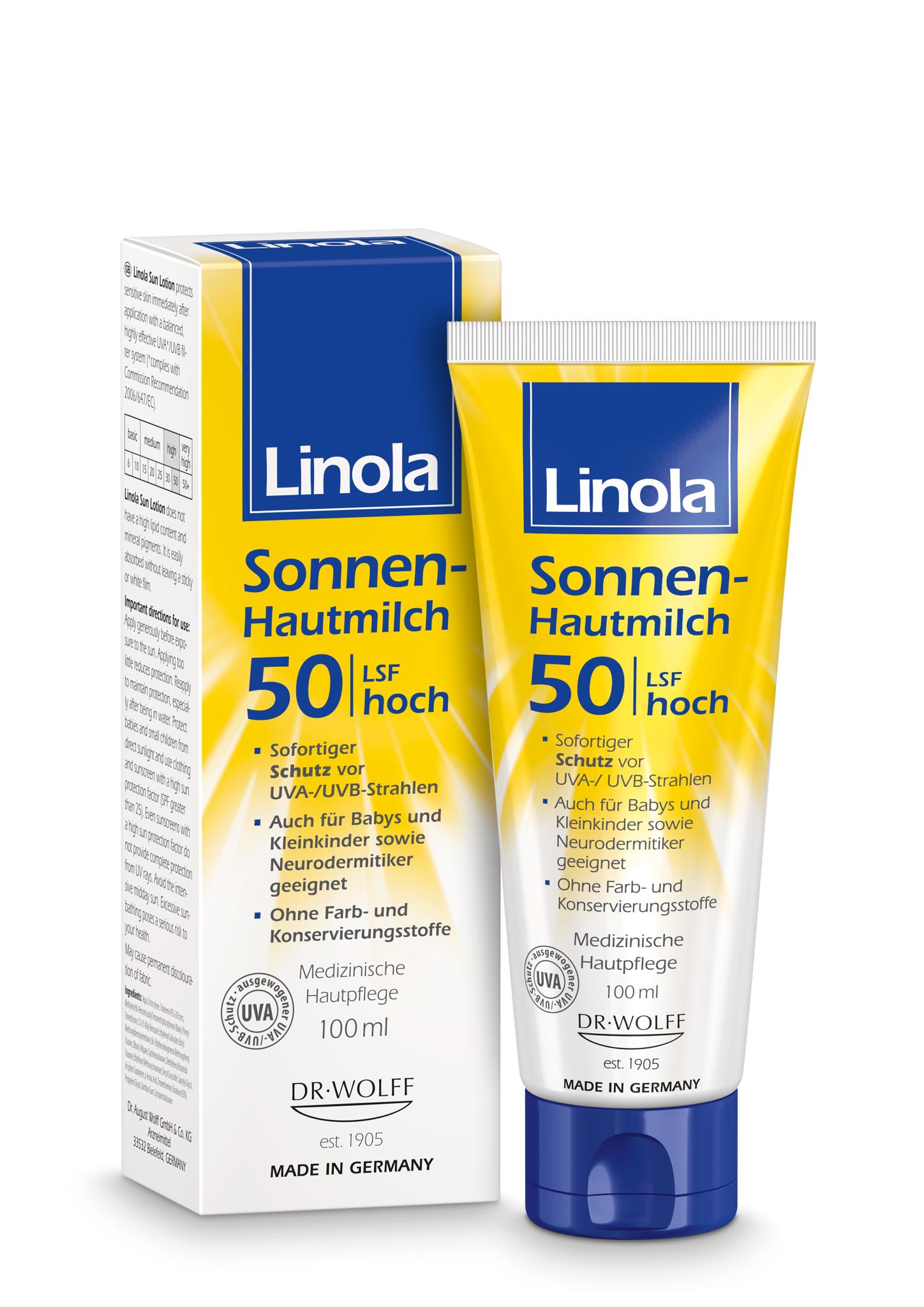 Abbildung für LINOLA Sonnen-Hautmilch LSF 50